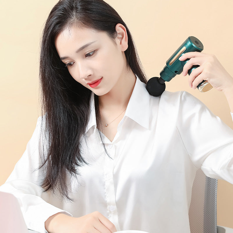 Mini Deep Tissue Massage Gun 6 Speeds 4 Heads