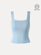 Slinky Square Open-Back Bra Tank Top