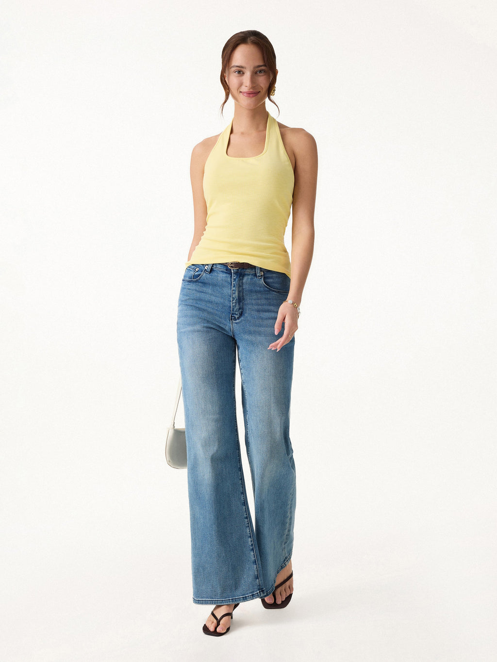 Cotton Square Halter Neck Bra Tank