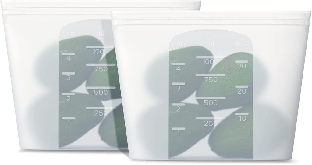 Reusable Silicone Food Storage Bags BPA Free 3 Pack