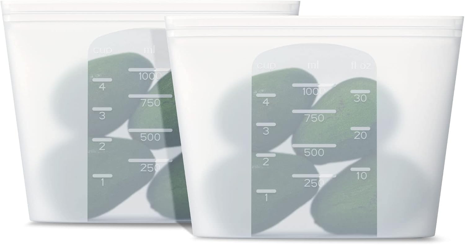 Reusable Silicone Food Storage Bags BPA Free 3 Pack