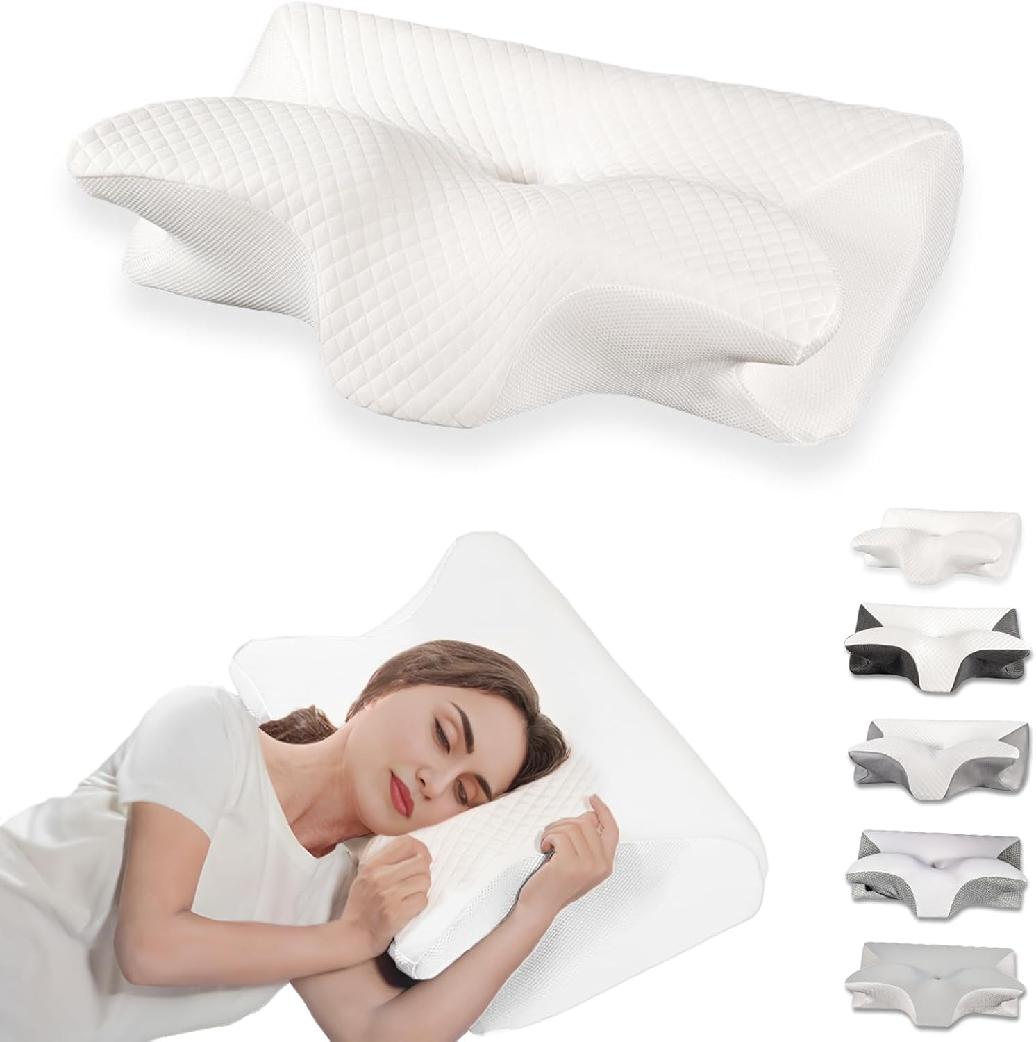 Ergonomic Memory Foam Cervical Pillow for Neck Pain Relief