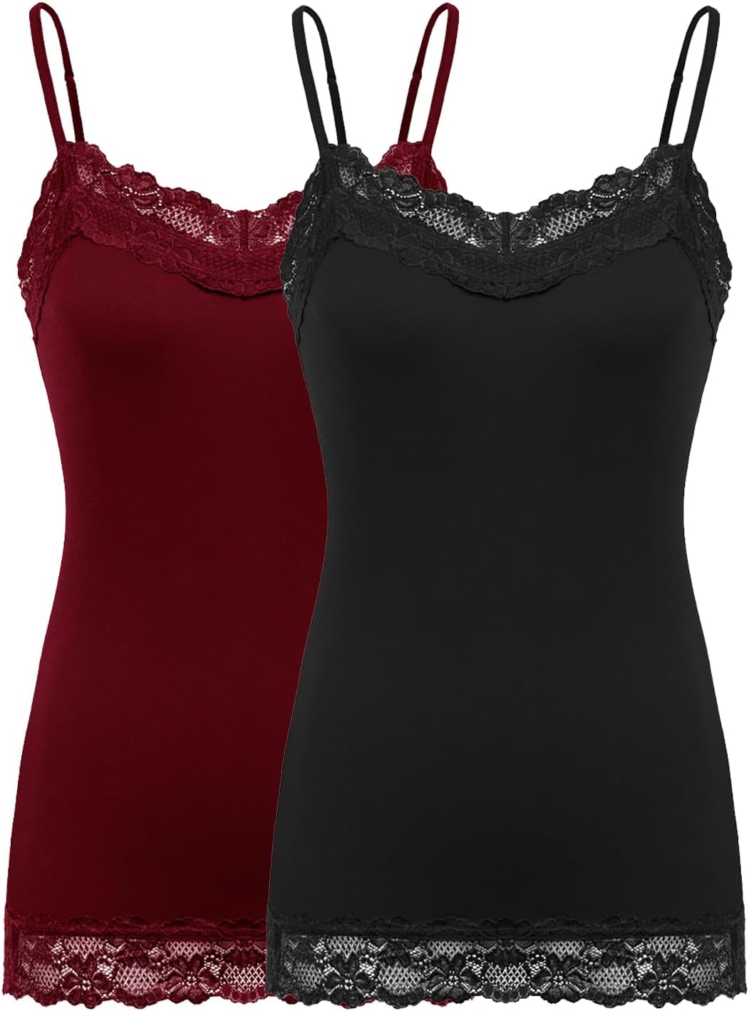 Women's Adjustable Spaghetti Strap Cami Tunic Top