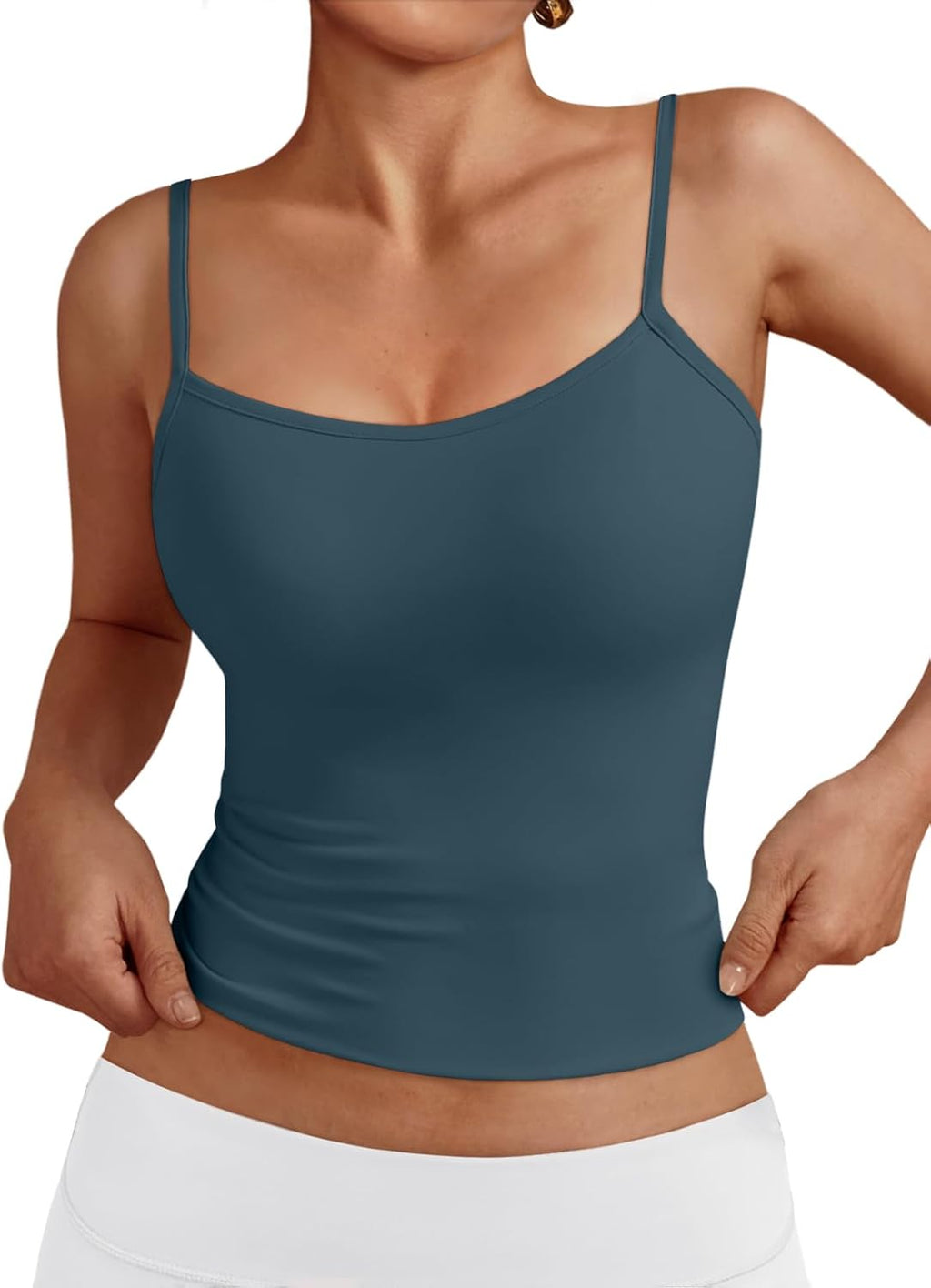 Women's Sleeveless Spaghetti Strap Basic Shirt