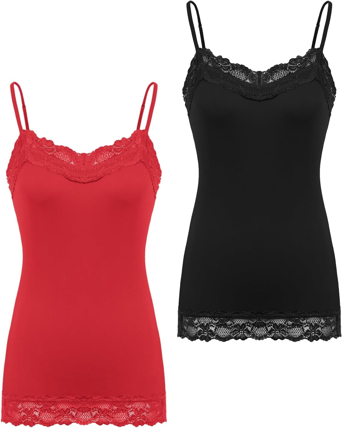Women's Adjustable Spaghetti Strap Cami Tunic Top