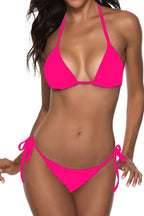 Women's Sexy Halter String Triangle Two Piece Bikini Set
