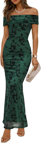 Women's Floral Bodycon Long Dressing Guest Long Dresses