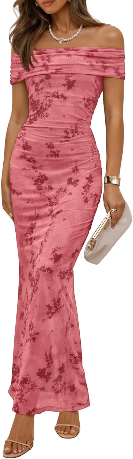 Women's Floral Bodycon Long Dressing Guest Long Dresses