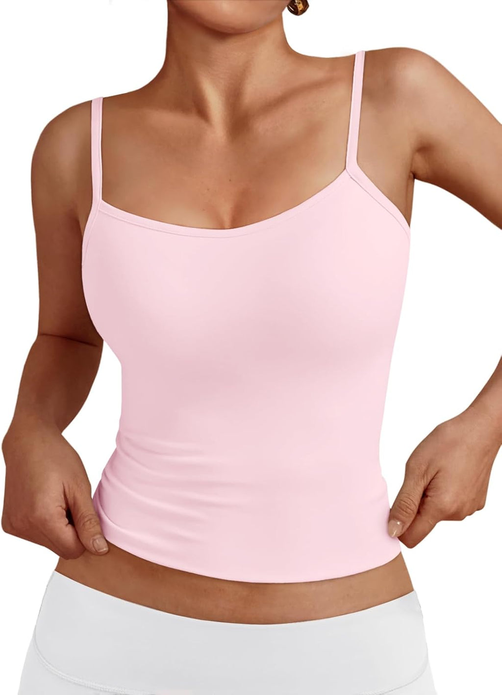 Women's Sleeveless Spaghetti Strap Basic Shirt