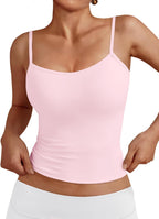 Women's Sleeveless Spaghetti Strap Basic Shirt