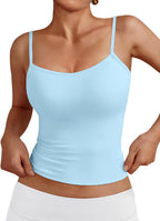 Women's Sleeveless Spaghetti Strap Basic Shirt