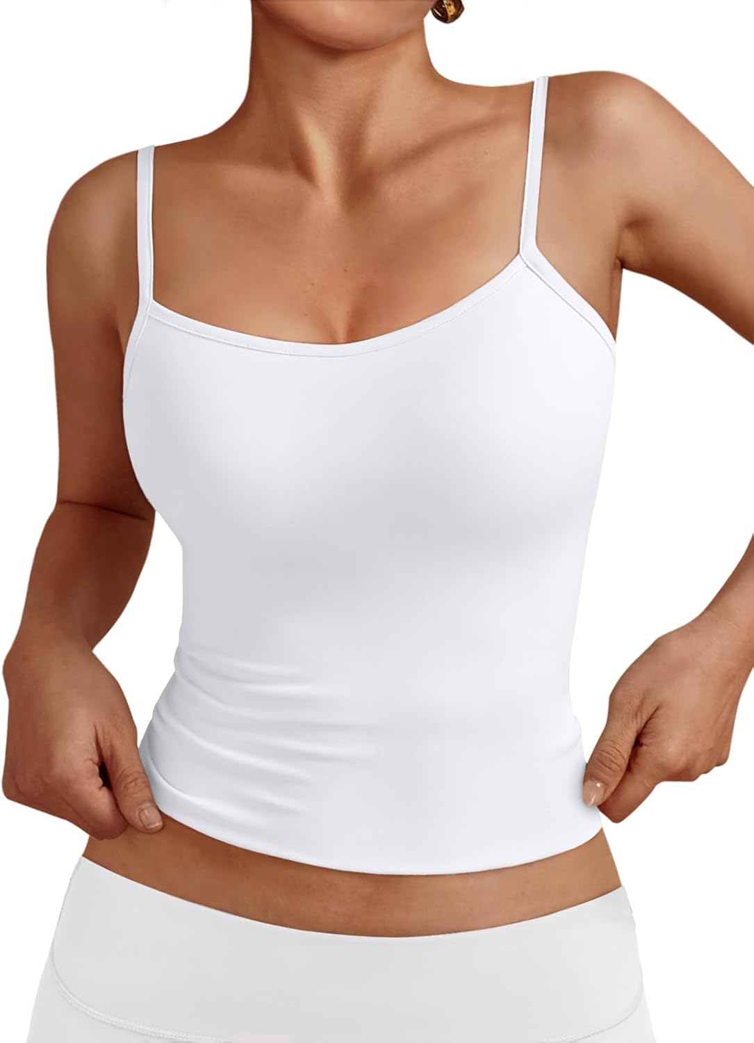 Women's Sleeveless Spaghetti Strap Basic Shirt