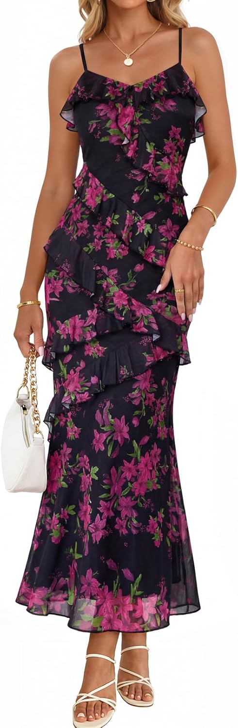 Women's Summer Wedding Guest Maxi Dress