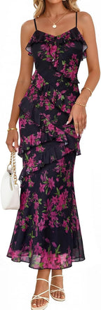 Women's Summer Wedding Guest Maxi Dress