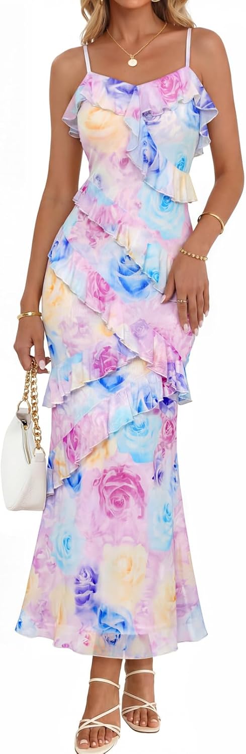 Women's Summer Wedding Guest Maxi Dress