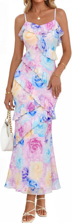 Women's Summer Wedding Guest Maxi Dress