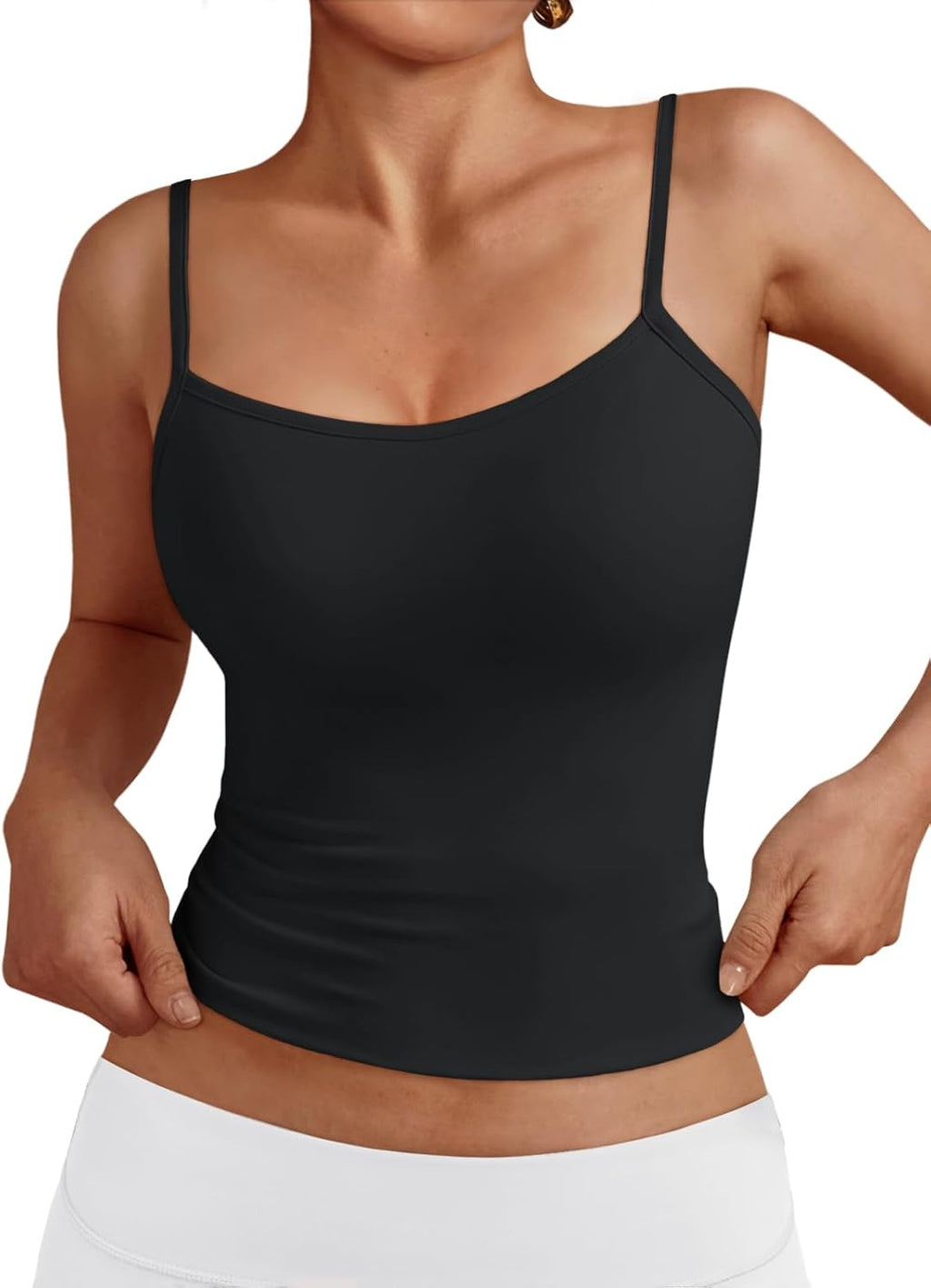 Women's Sleeveless Spaghetti Strap Basic Shirt