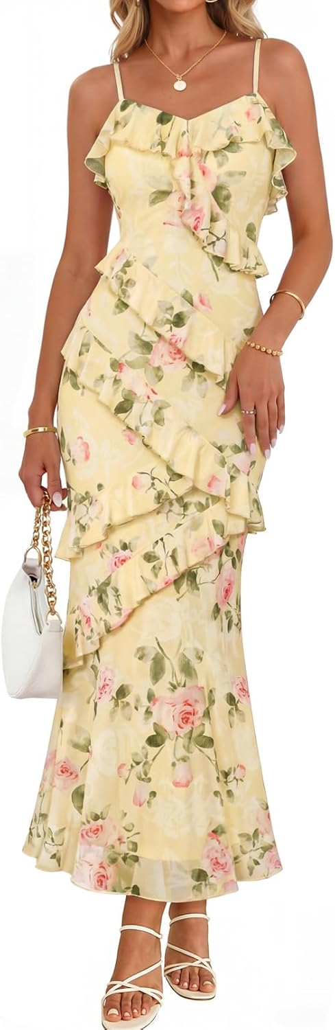 Women's Summer Wedding Guest Maxi Dress