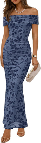 Women's Floral Bodycon Long Dressing Guest Long Dresses