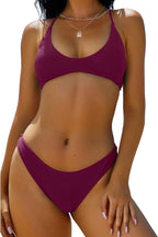Women's High Cut Bralette Bikini Set