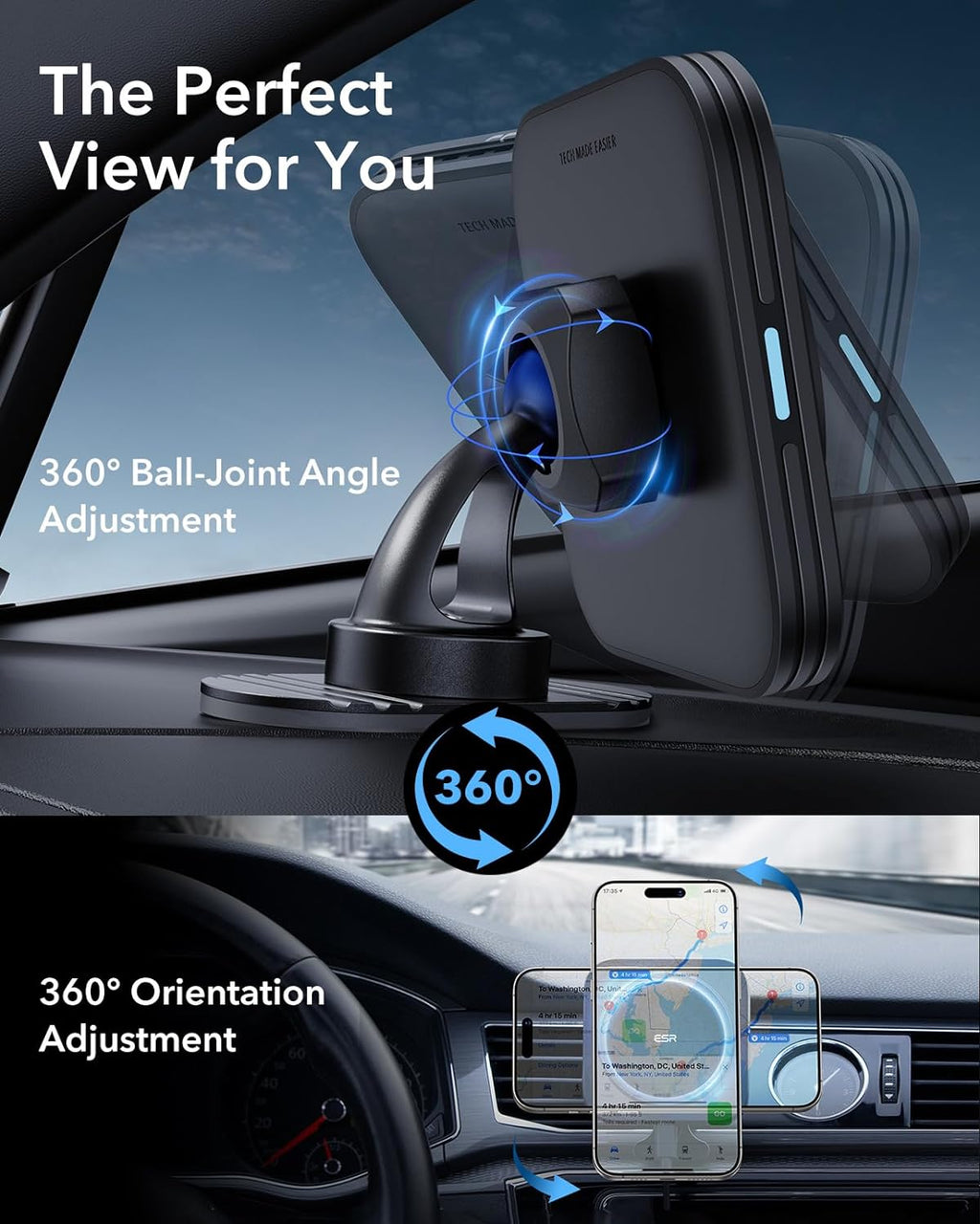 MagSafe 15W Magnetic Wireless Car Charger Mount