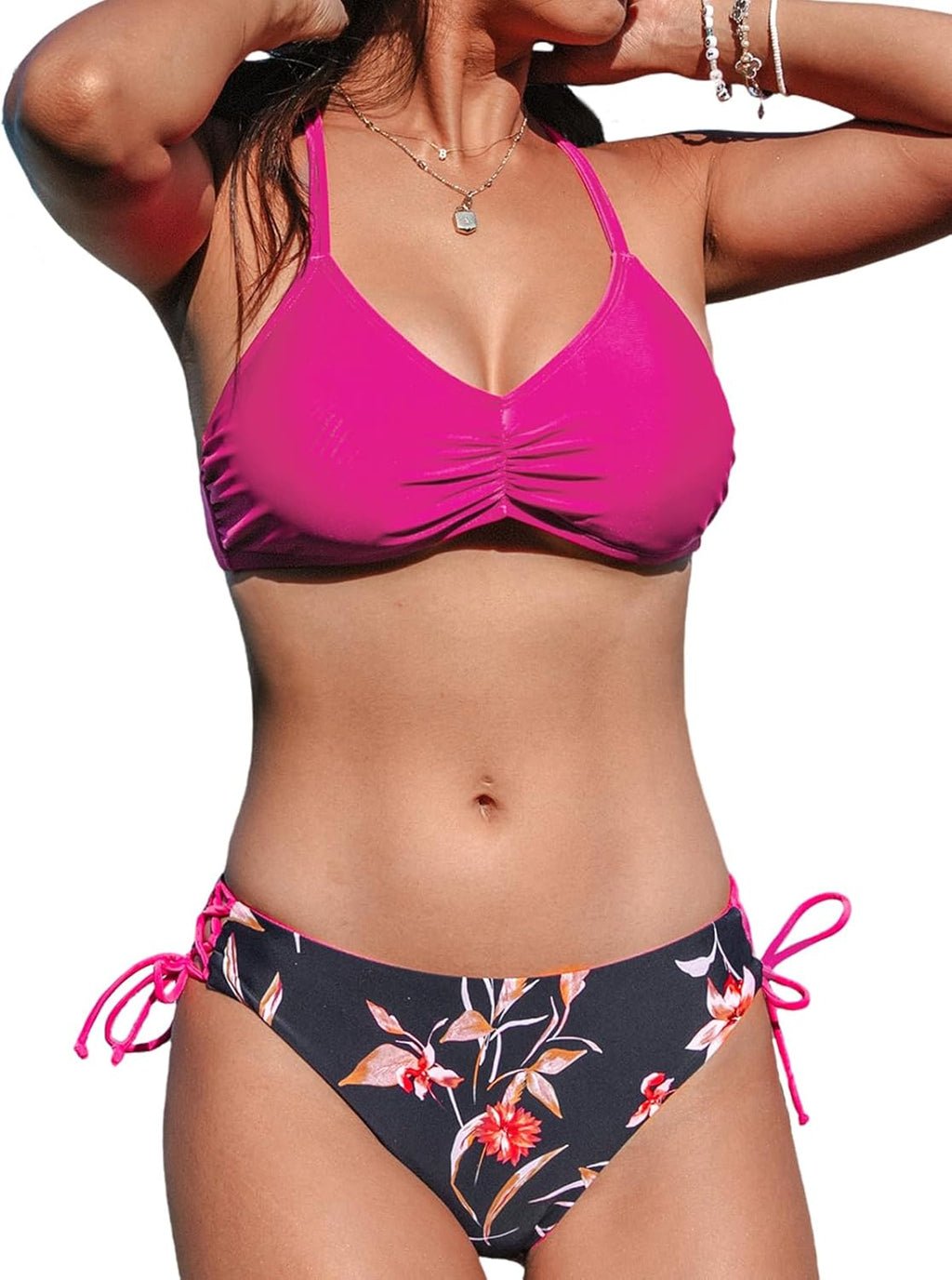 Women's Back Braided Straps Bikini Set
