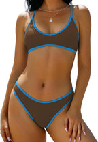 Women's High Cut Bralette Bikini Set