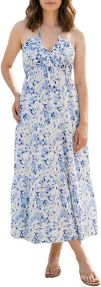 Women's Vacation Maxi Dress with Pockets