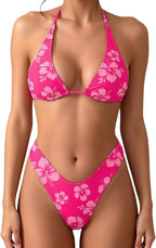 Women's Polka Dot Triangle Thong Bikini Set