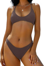 Women's High Cut Bralette Bikini Set