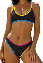 Women's High Cut Bralette Bikini Set