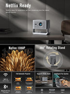 VISSPL 4K Smart Projector WiFi Bluetooth 3D Dolby Audio
