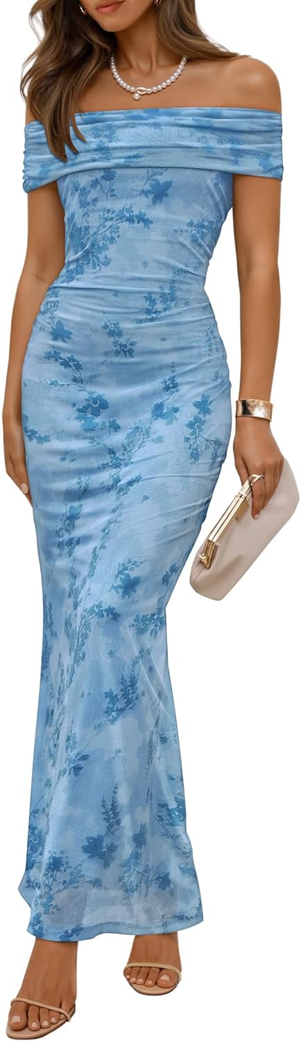 Women's Floral Bodycon Long Dressing Guest Long Dresses