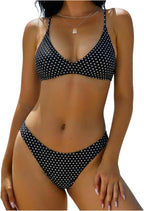 Women's High Cut Bralette Bikini Set