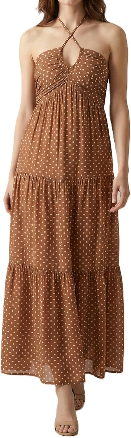 Women's Vacation Maxi Dress with Pockets