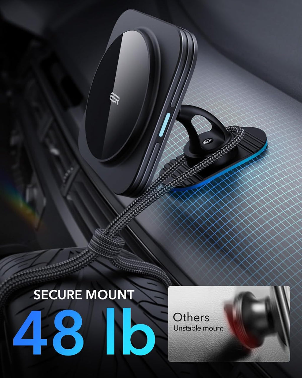 MagSafe 15W Magnetic Wireless Car Charger Mount
