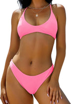 Women's High Cut Bralette Bikini Set
