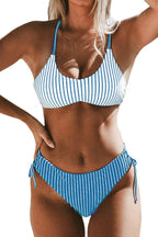 Women's Back Braided Straps Bikini Set