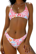 Women's High Cut Bralette Bikini Set