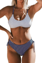 Women's Back Braided Straps Bikini Set