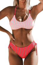 Women's Back Braided Straps Bikini Set