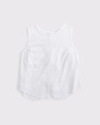 Linen-Blend Tie-Back Top