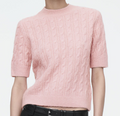 Hamptons-Style Textured Knit Short Sleeve Top - Elegant Boutique Knitwear