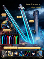 Kids Dual Light-Up Swords with Color-Changing LEDs, Mist Spray & Sound Effects